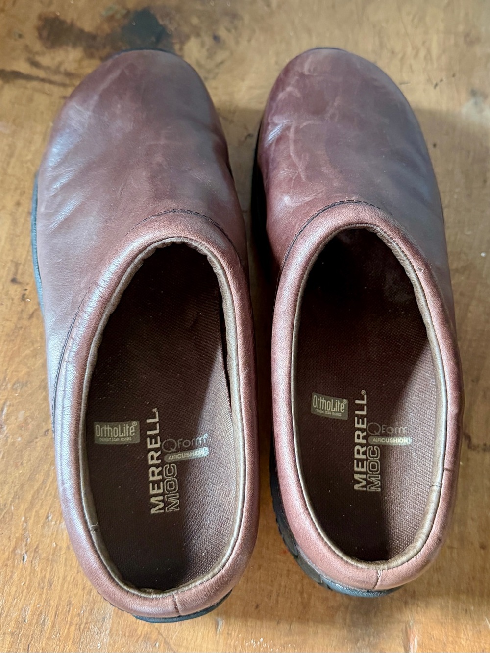 Merrell Women's Brown Leather Slip-On Mules